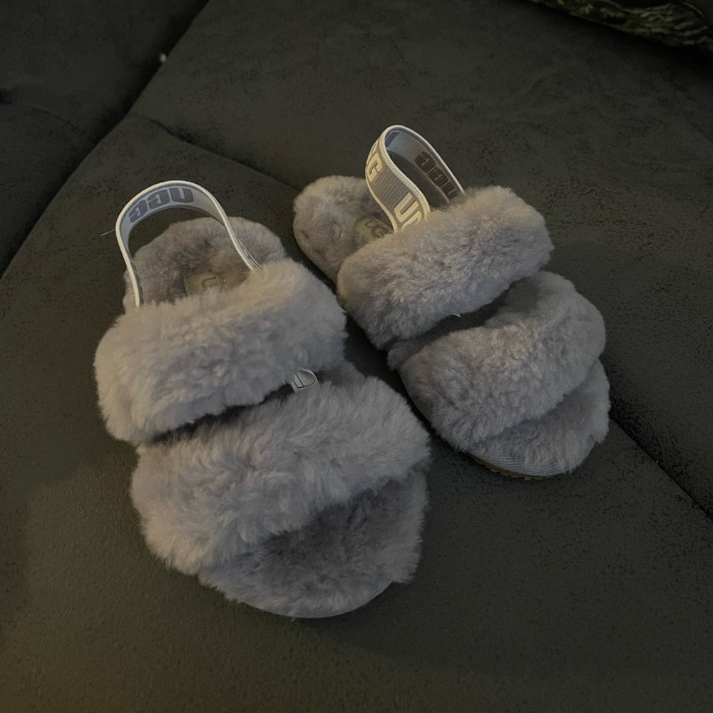 Grey Ugg Toddler Slippers